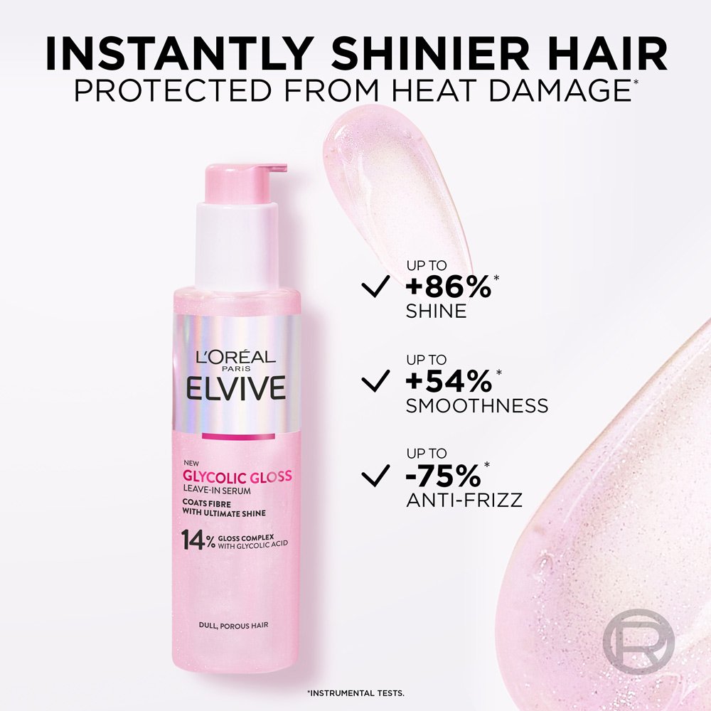 Glycolic Gloss Leavein Hair Serum for Dull Hair L