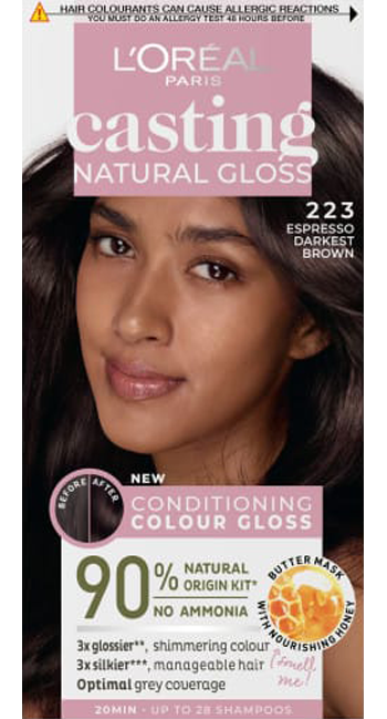 Casting Natural Gloss 223 Espresso Darkest Brown Semi Permanent Hair Dye|  Hair Colour | L'Oréal Paris