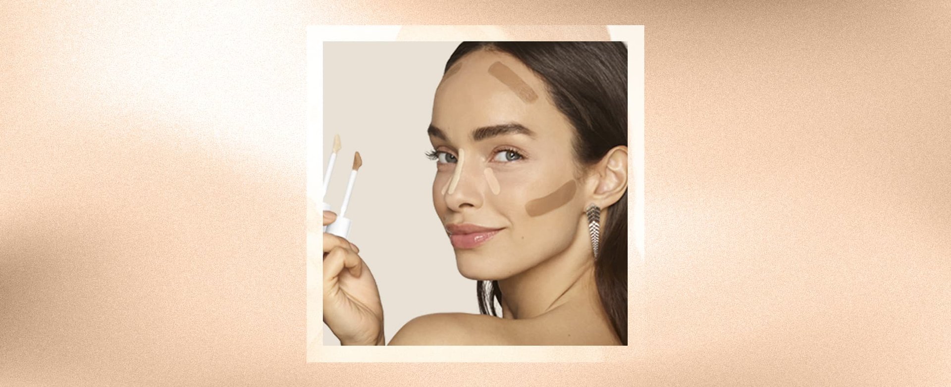 model showing how to contour face