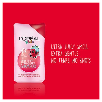 Kids Extra Gentle 2-in-1 Very Berry Strawberry Shampoo, sales claim