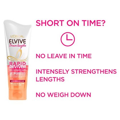 Rapid Reviver Long Hair Power Conditioner, sales claim - short on time? no leave in time. intensely strengthens lengths, no weigh down
