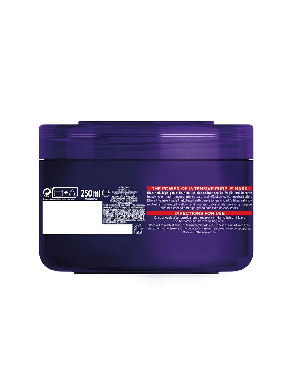 Colour Protect AntiBrassiness Purple Mask Hair Care L'Oréal Paris