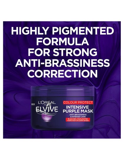 Colour Protect Anti-Brassiness Purple Mask, sales claim - highly pigmented formula for strong anti-brassiness correction