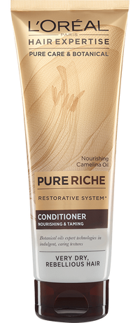 hair expertise pure rich restorative nourishing and taming conditioner