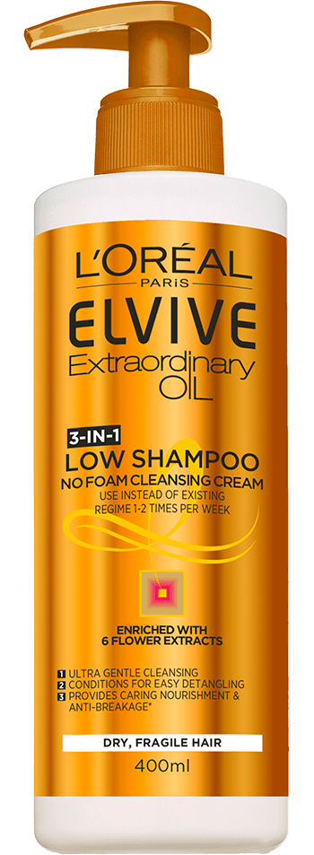 Råd Let at læse Bare overfyldt Elvive Extraordinary Oil Low Shampoo Gentle Cleansing Cream | L'Oréal Paris