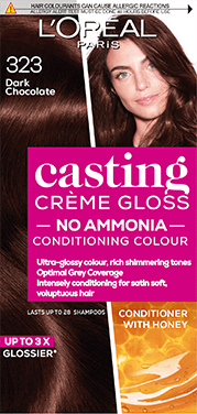 Casting Crème Gloss 323 Dark Chocolate Brown Semi Permanent Hair Dye | Hair  Colour | L'Oréal Paris