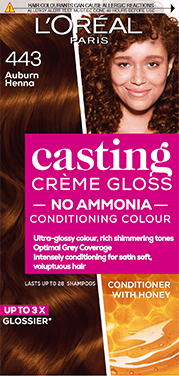 Casting Creme Gloss 443 Auburn Henna Red Brunette Semi Permanent Hair Dye Hair Colour L Oreal Paris Now i've left the pixie cut and damaged tresses behind, and my hair is looking healthier than ever, and it's reached a. casting creme gloss 443 auburn henna red semi permanent hair dye