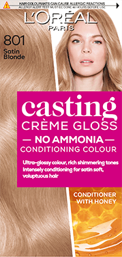 Casting Creme Gloss 801 Satin Blonde Semi Permanent Hair Dye Hair Colour L Oreal Paris Loreal casting creme gloss satin blonde 801 semi permanent hair dye bnib. casting creme gloss 801 satin blonde semi permanent hair dye