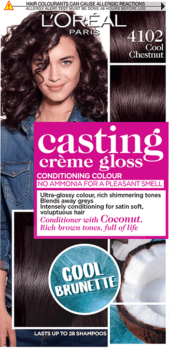 Casting Creme Gloss 4102 Cool Chestnut Cool Brunette Brown Semi Permanent Hair Dye Hair Colour L Oreal Paris