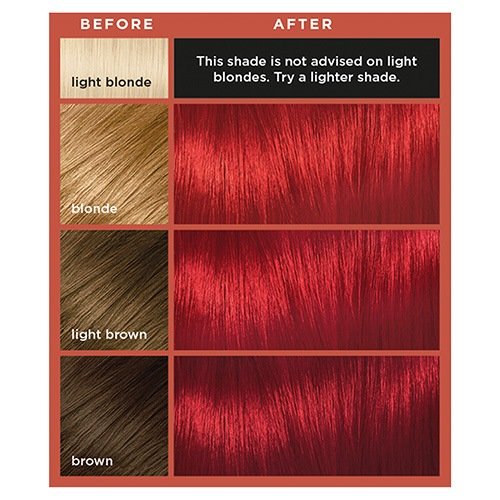 Home Hair Hair Colour Go Bold with Colorista Hair Dye Bright Red