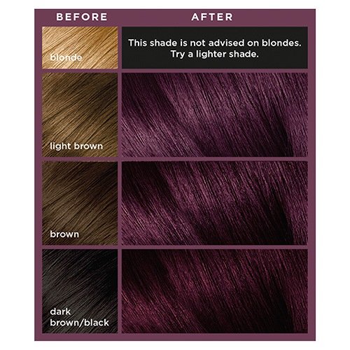 Go Bold with Colorista Hair Dye Hair Colour Dark Purple Permanent Gel ...