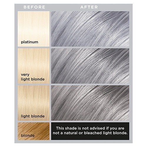 Go Bold with Colorista Hair Dye Hair Colour Silver Grey Permanent Gel