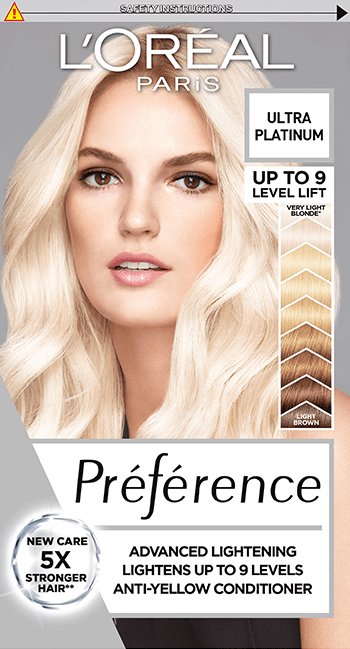 Préférence 9L Extreme Platinum Blonde Permanent Hair Dye | Hair Colour