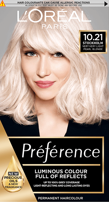 Preference 10 21 Stockholm Very Very Light Pearl Blonde Permanent Hair Dye Hair Colour L Oreal Paris