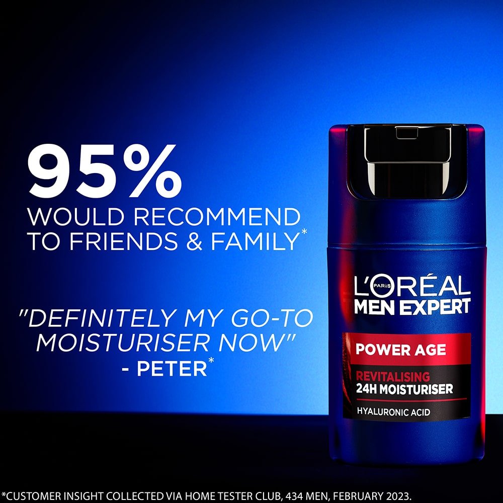 Power Age 24H Men's Moisturiser for Dry Skin L'Oréal Paris UK