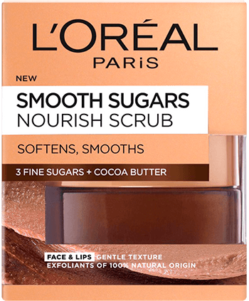L'Oreal Paris Smooth Sugar Nourish Cocoa Face and Lip Scrub
