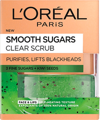 L'Oréal Paris Smooth Sugar Clear Kiwi Face and Lip Scrub